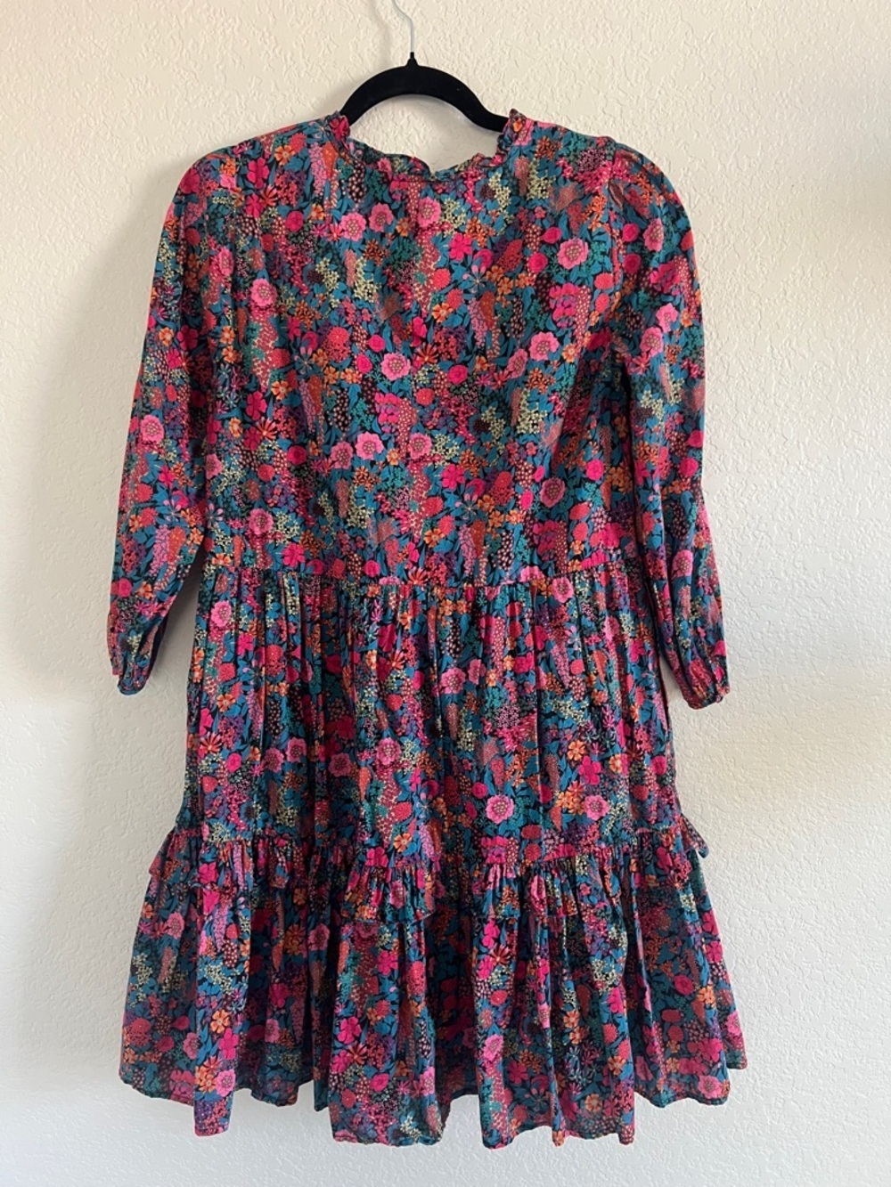 Ruffleneck Tiered Popover Liberty® Ciara Dress. Size S - Picture 7 of 12